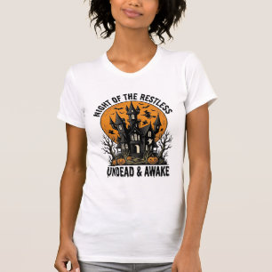 T-shirt Maison Hantée Vintage Morts Inquiets Art Halloween
