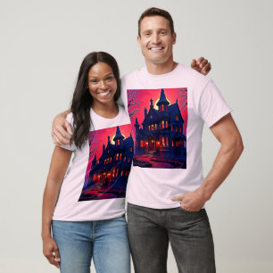 T-shirt Maison Haunted éffrayant à Dusk Design