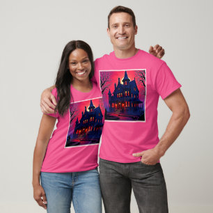 T-shirt Maison Haunted éffrayant à Dusk Design