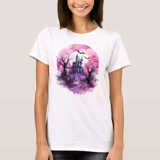 T-shirt Maison Lune : Décor et Vêtements Halloween (Devant)