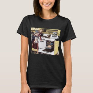 T-shirt Maison vintage Intérieur, Maman dans la Cuisine de