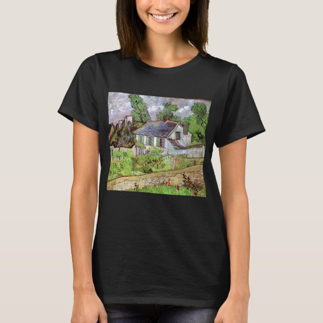 T-shirt Maisons à Auvers par Vincent van Gogh (Devant)