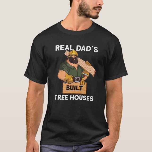 T-shirt Maisons d'arbres construites par de vrais papas (Devant)