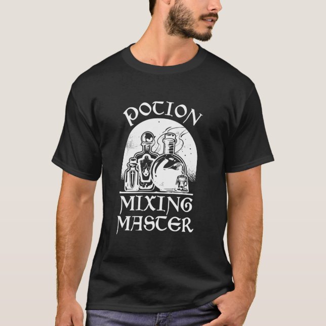 T-shirt Maître Barman de Mélange de Potion de Sorcière Wic (Devant)