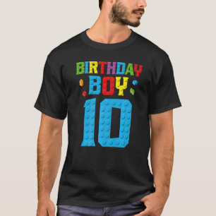 T-shirt Maître Constructeur 10e anniversaire garçon Dix 10
