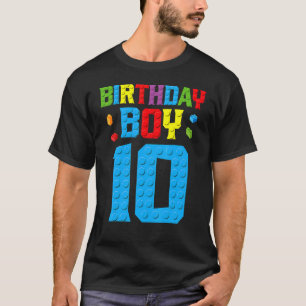 T-shirt Maître Constructeur 10e anniversaire garçon Dix 10