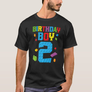 T-shirt Maître Constructeur 2e anniversaire Garçon 2 Bâtim