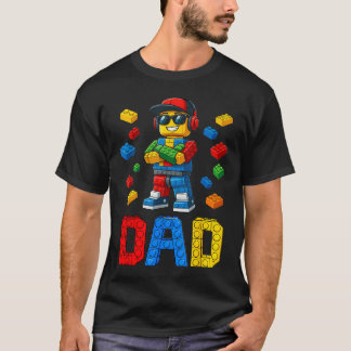 T-shirt Maître constructeur papa de famille Briques Blocs