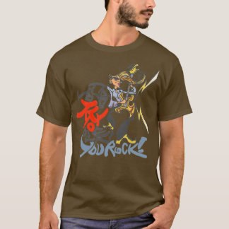 T-shirt Maître de la guitare rock jouer Je pense que youx2