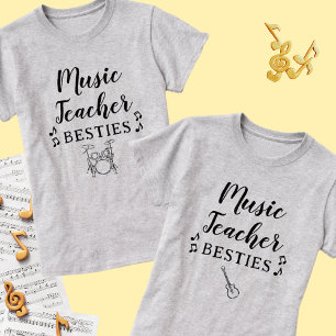 T-shirt Maître de musique Besties Guitare électrique Meill