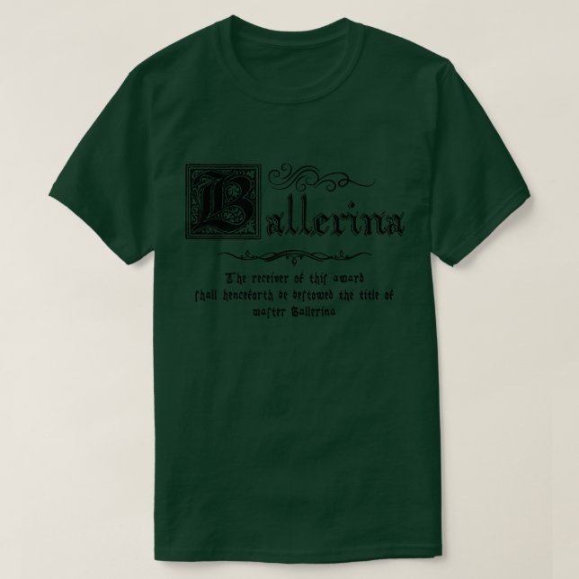 T-shirt Maître médiéval Ballerina (Design devant)