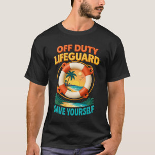 T-shirt Maître-nageur hors service Je suis en vacances Sau
