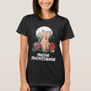 T-shirt Maître Procrastinateur Chat Humour Chaton Paress