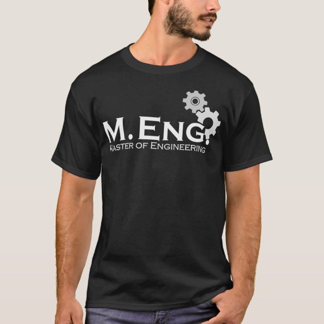 T-shirt Maîtrise en ingénierie Meng Ingénieur diplôme univ (Devant)