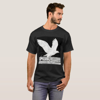 T-shirt Majesté Blanche : Aigle au-dessus de l'eau