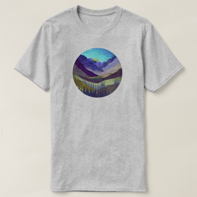 T-shirt Majesté des montagnes violettes (Design devant)