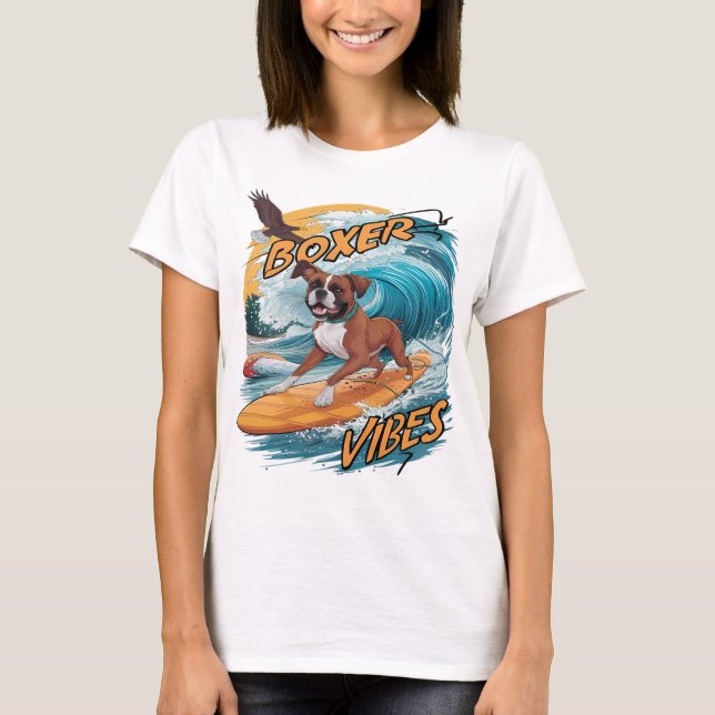 T-shirt Majestic Boxer Surfer Conquérir des vagues (Devant)