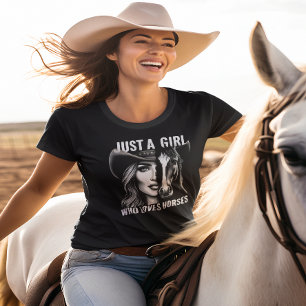 T-shirt Majestic Eléphant-Mère qui aime les chevaux