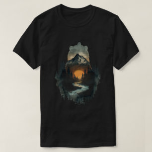 T-shirt Majestic Forest Bear Adventure Graphic