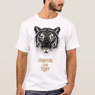 T-shirt Majestic Gold Tiger