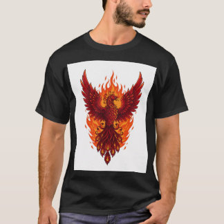 T-shirt Majestic Phoenix Flame Design | Art vectoriel en g