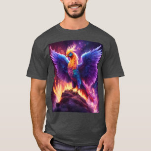 T-shirt "Majestic Phoenix résurgence : Pénc coloré vibrant
