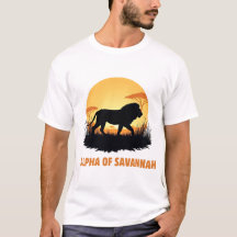 Majestic Savannah Lion Graphic Tee Bold Faune