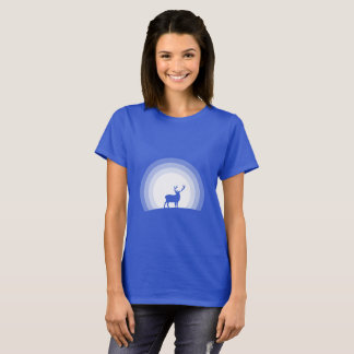 T-shirt Majestic Stag Silhouette Under Lunar Light