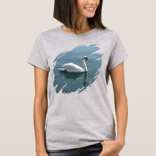 T-shirt Majestic Swan Gliding sur un lac