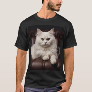 T-shirt Majestic white cat