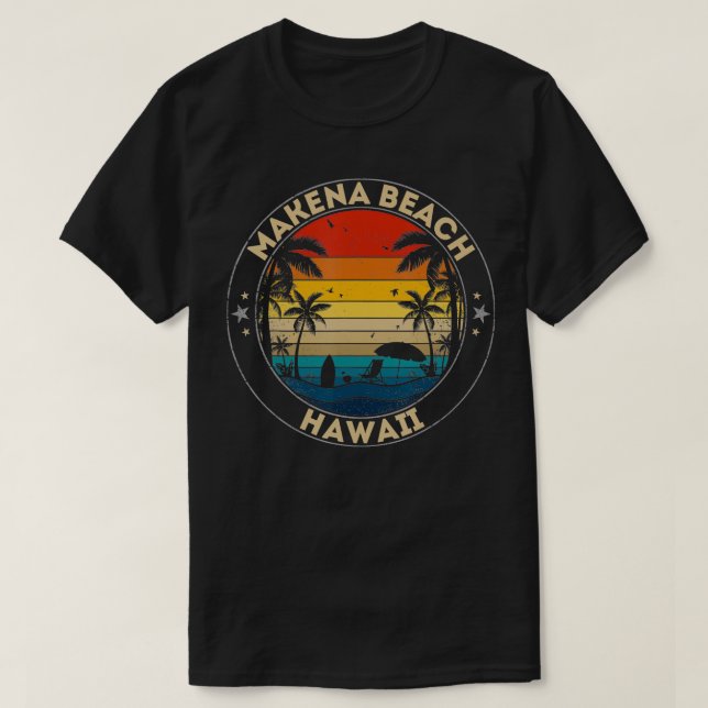 T-shirt Makena Beach Souvenir Hawaii Rappel 2 (Design devant)