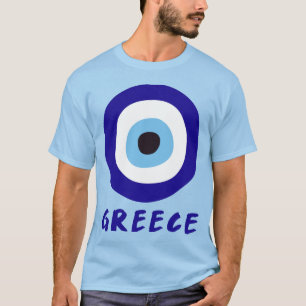 T-shirt Mal Eye de Grèce bleu