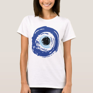 T-shirt Mal Oeil Artiste Bleu Grec