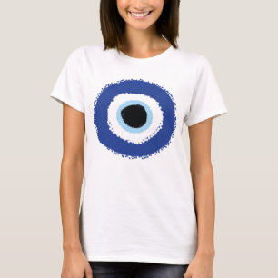 T-shirt Mal Oeil Artiste Bleu Grec