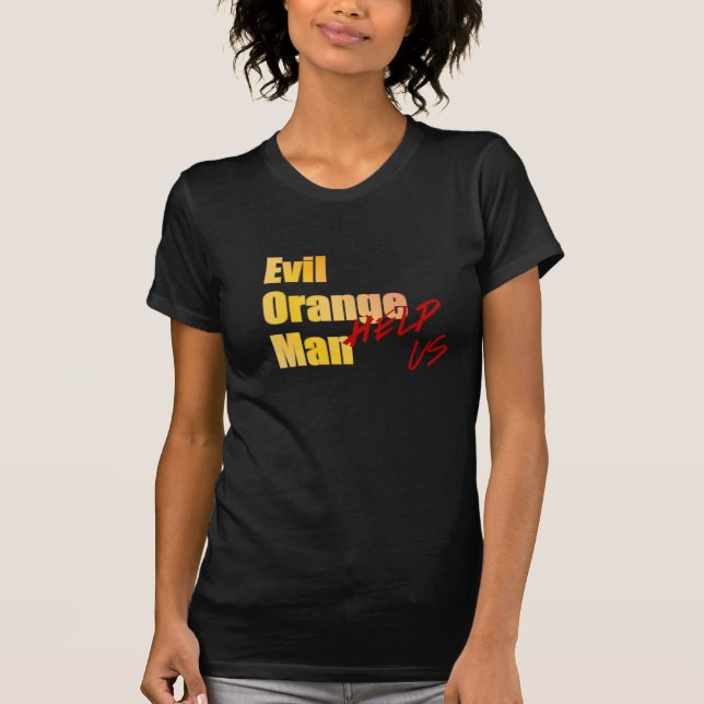 T-shirt Mal Orange Man - Aide ! (Devant)