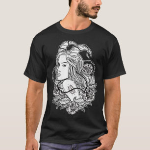 T-shirt Mal Satanic Femme Hornes Goth Gothique Witchcraft
