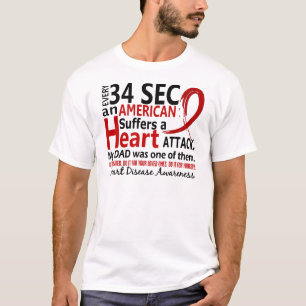 T-shirt Maladie cardiaque de papa de toutes les 34