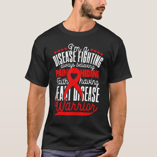 T-shirt Maladie cardiaque Maladie du ruban (Devant)