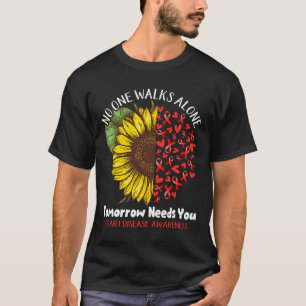 T-shirt Maladie cardiaque Personne ne marche seul Demain a