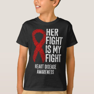 T-shirt Maladie cardiovasculaire Son combat est mon combat