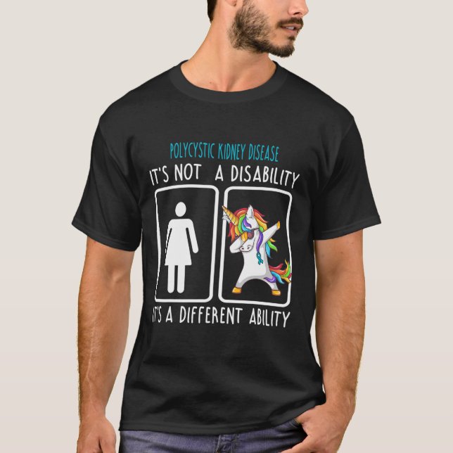 T-shirt Maladie du rein Ce n'est pas un handicap (Devant)