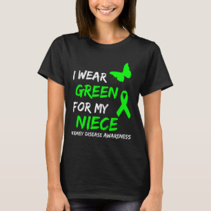 T-shirt Maladie du rein Je porte le vert pour ma nièce Rub