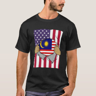T-shirt Malaisie Drapeau intérieur de moi Accueil Fierté A