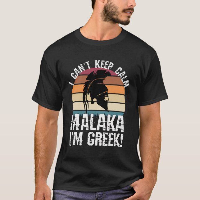 T-shirt Malaka Je Suis Grec - Fier Grec Spartiates (Devant)