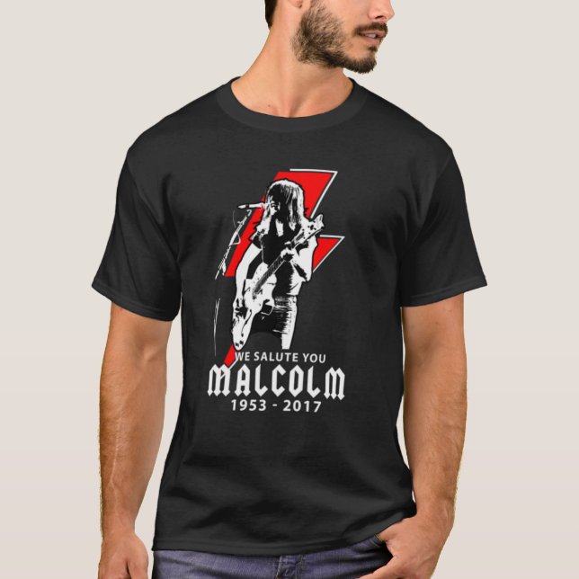 T-shirt Malcolm Young Malcolm Young Nous Vous Saluons 566p (Devant)