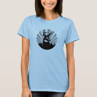 T-shirt Mâle de cerf de Virginie chassant autour de la