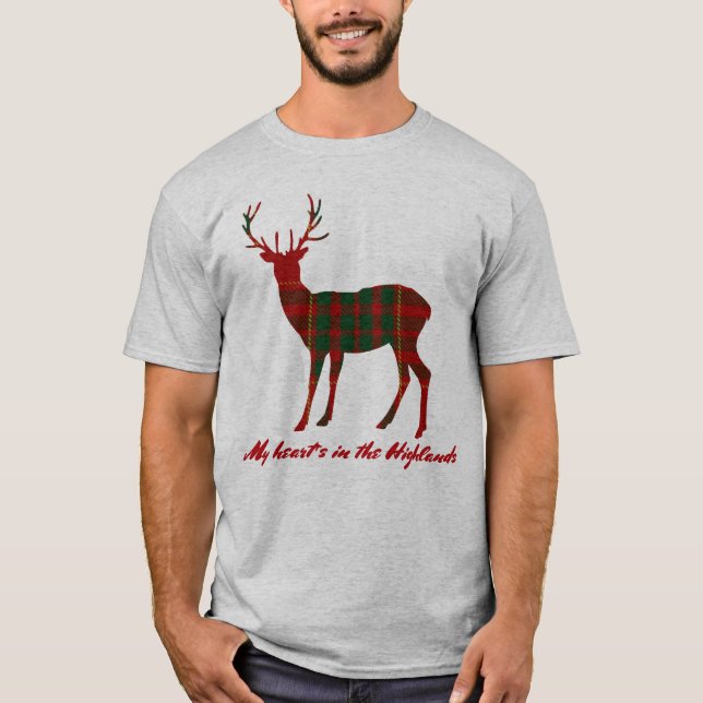 T-shirt Mâle de tartan de Cameron de clan de citation de (Devant)