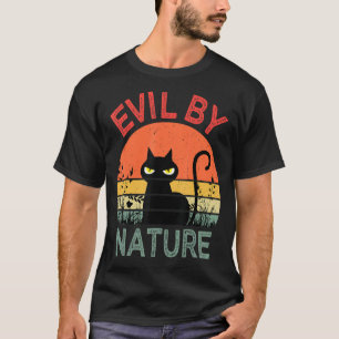 T-shirt Maléfique de Nature Chat Rétro Hommes Femmes