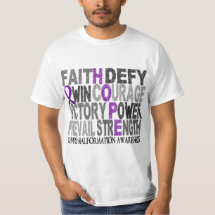 T-shirt Malformation de Chiari de collage de mot d'espoir