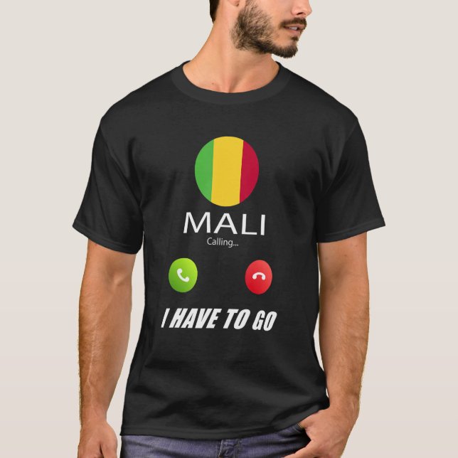 T-shirt Mali Drapeau Souvenir Le Mali Appelle (Devant)